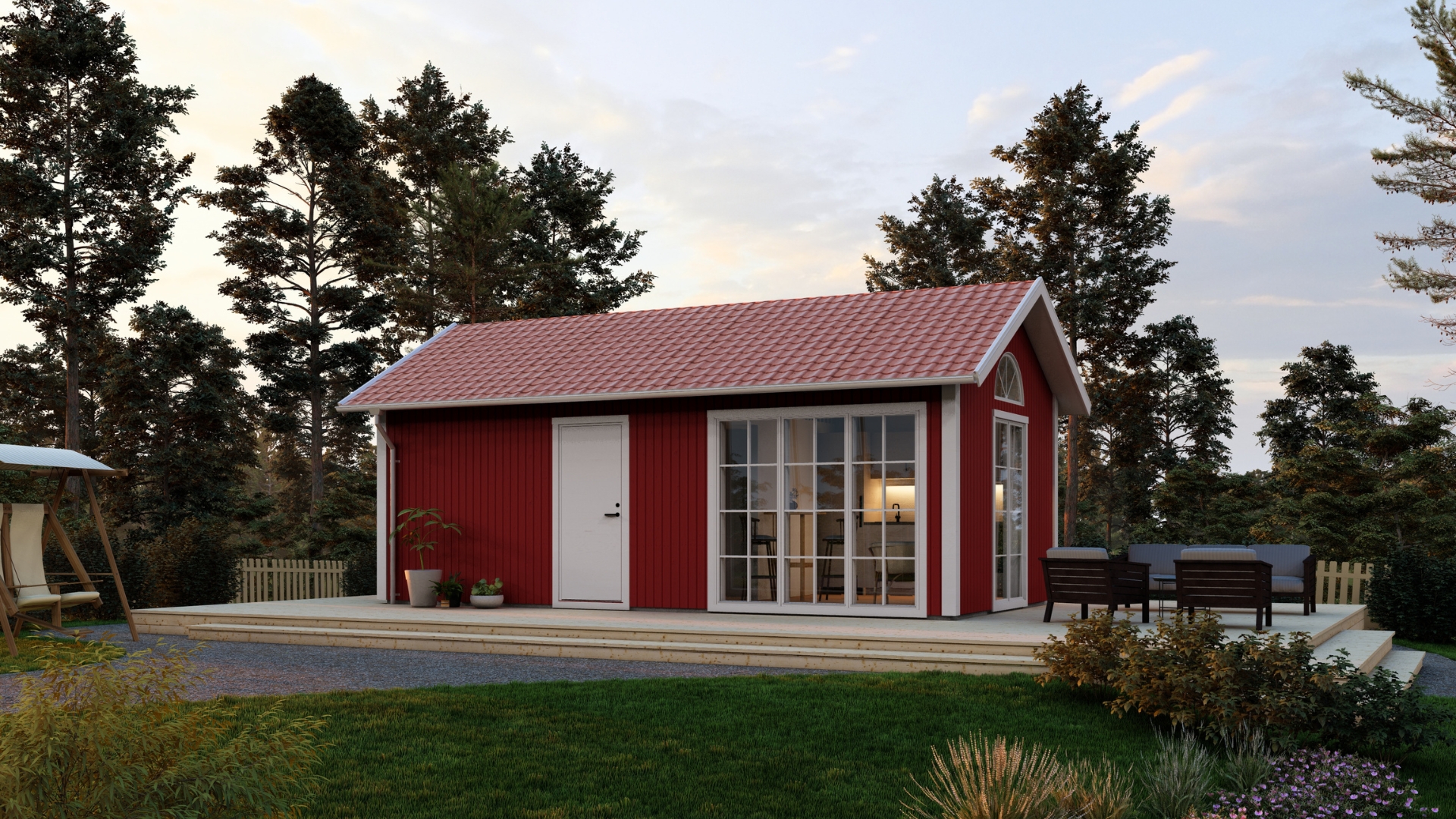 Rött attefallshus