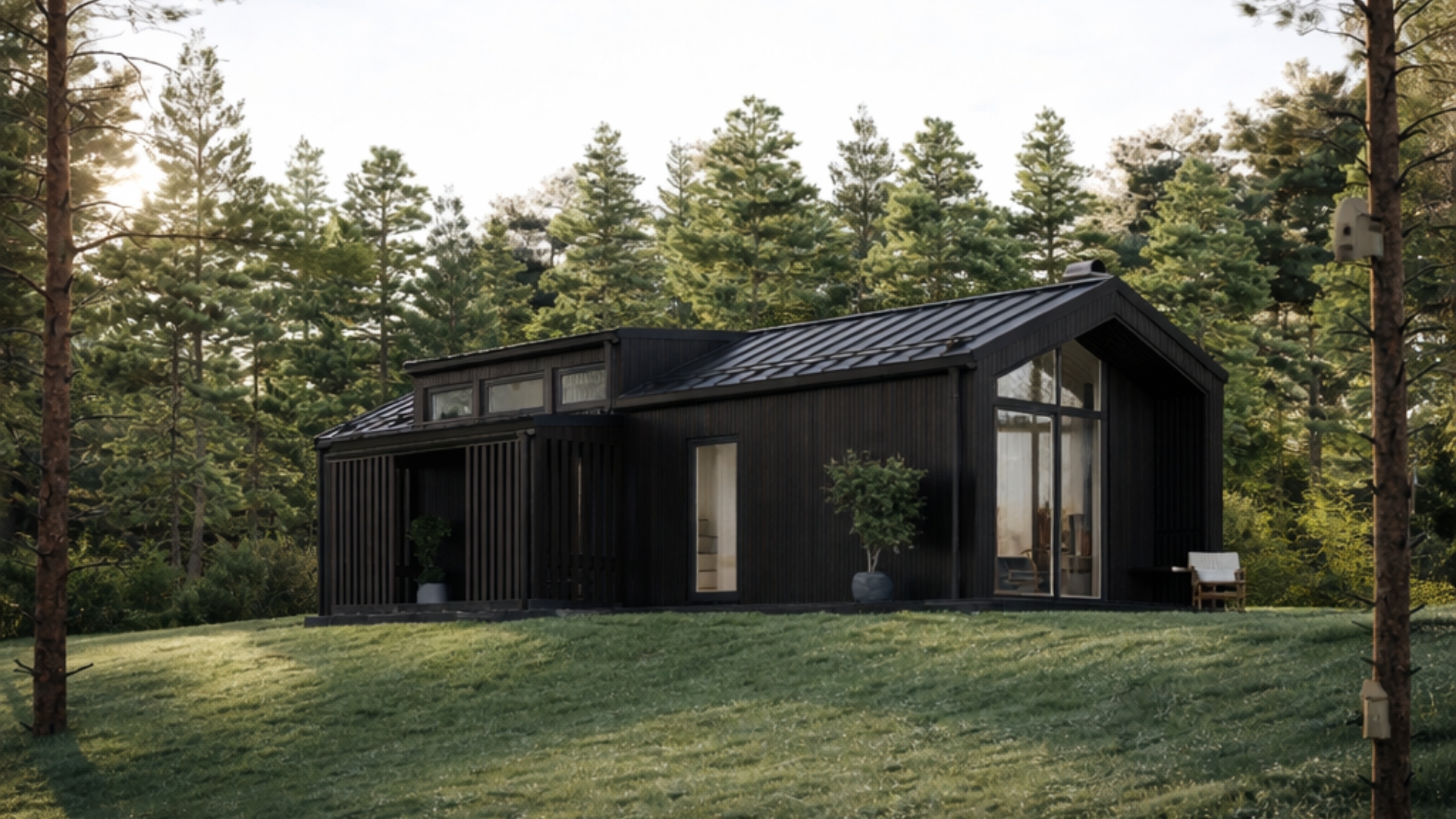 Svart fritidshus