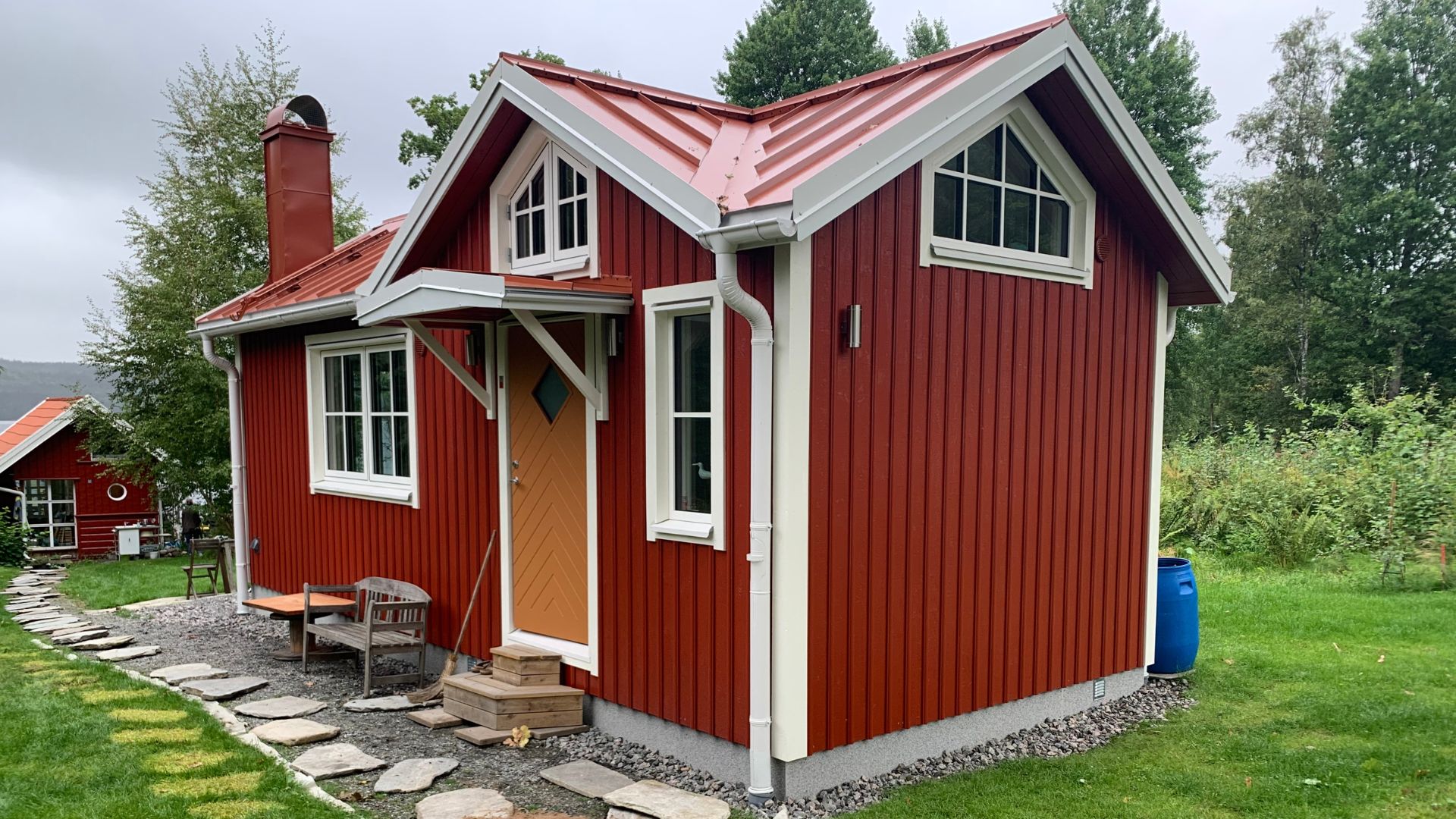 Attefallshus falurött