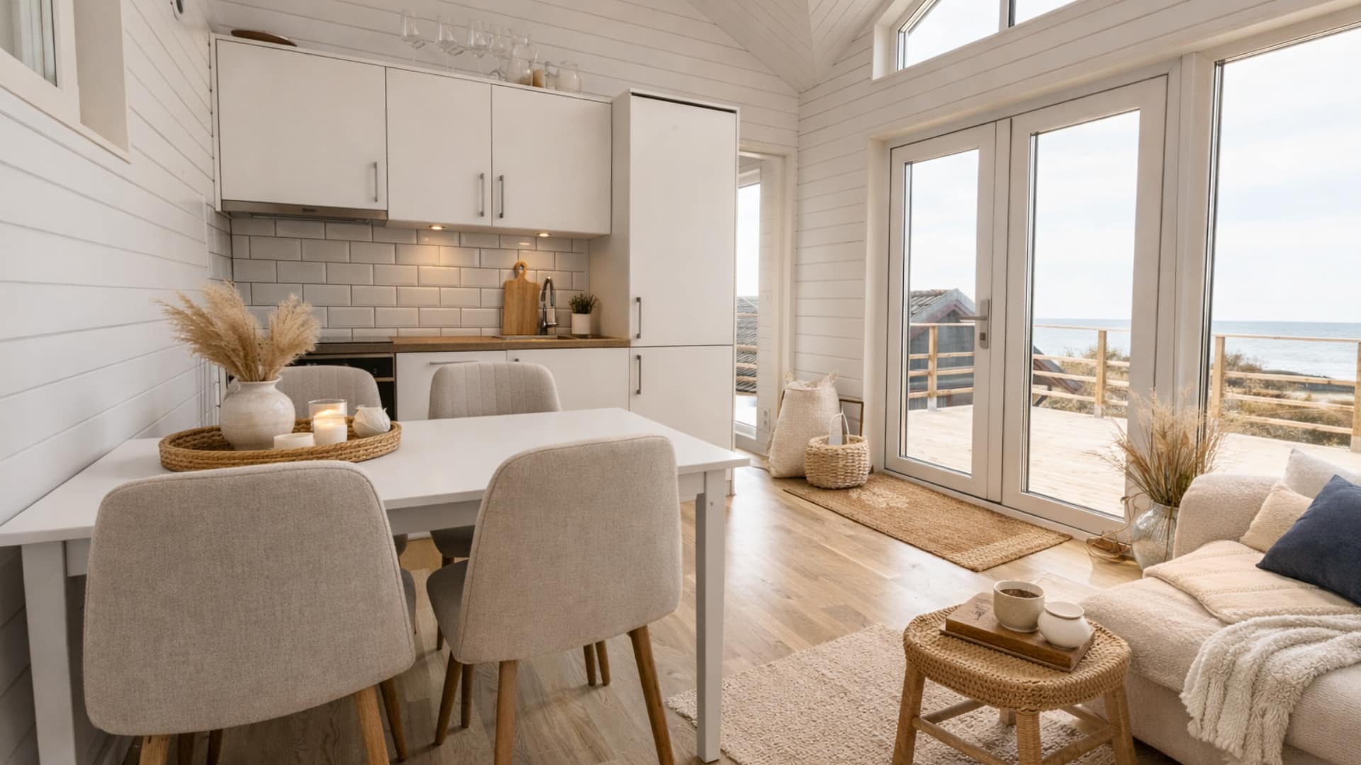 Kök och vardagsrum attefallshus